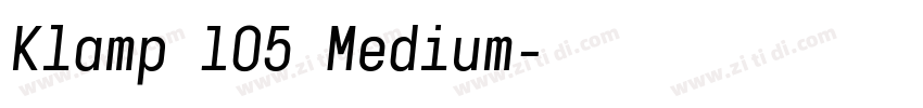 Klamp 105 Medium字体转换